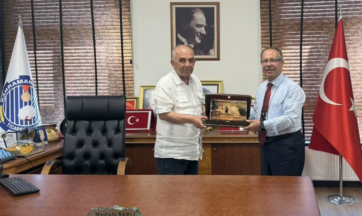 Afşin TSO Başkanı Bekir Sıtkı Can&rsquo;dan KTB Başkanı Mustafa Narlı&rsquo;ya Ziyaret