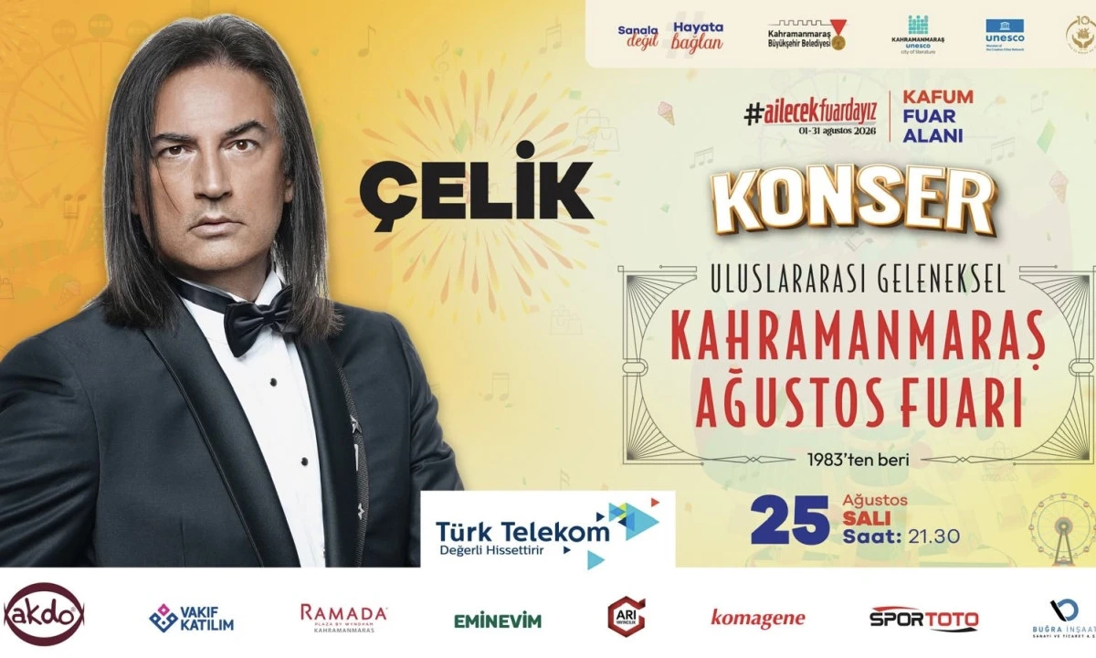 Ağustos Fuarı&rsquo;nda Salı G&uuml;n&uuml; &Ccedil;elik Sahne Alacak