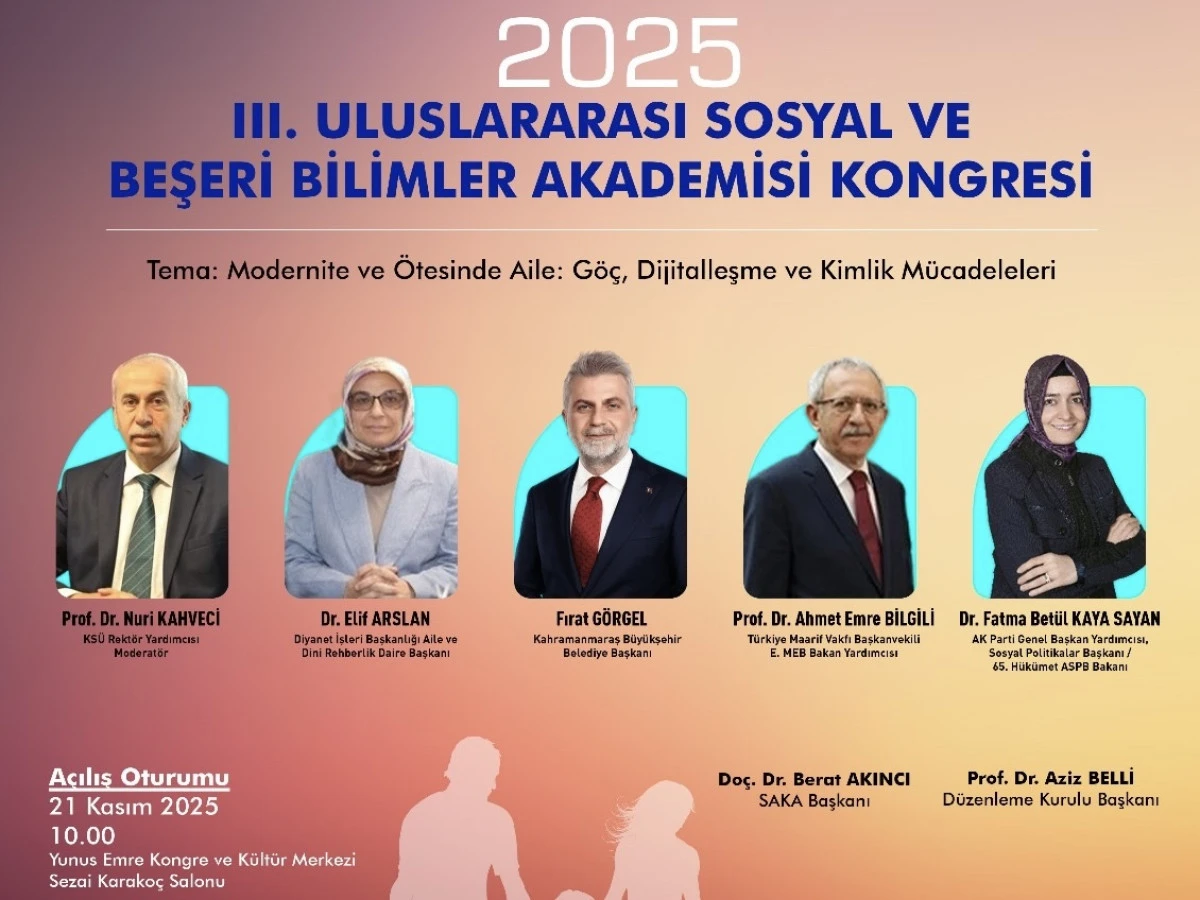Aile Yılına Uluslararası Vizyon; 3. Sosyal ve Beşerî Bilimler Kongresi Başlıyor