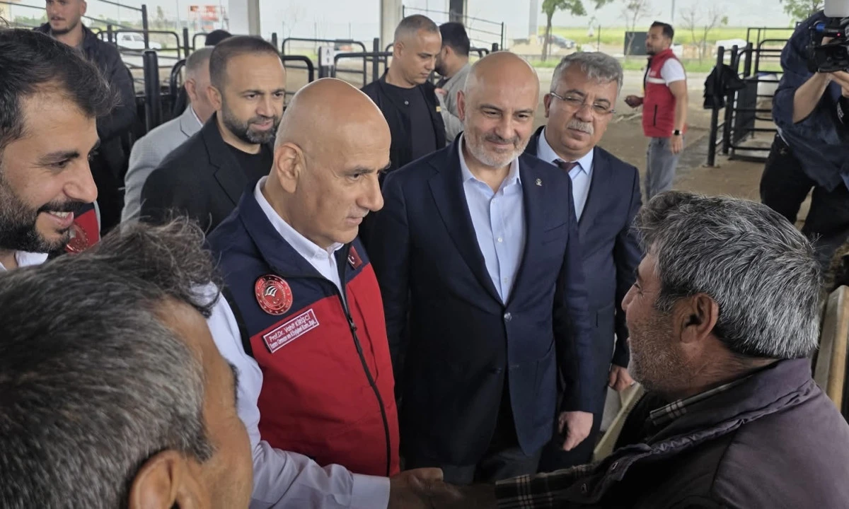 AK Parti Teşkilatı Kurban Bayramı &Ouml;ncesi Canlı Hayvan Borsası&rsquo;nda Vatandaşlarla Buluştu