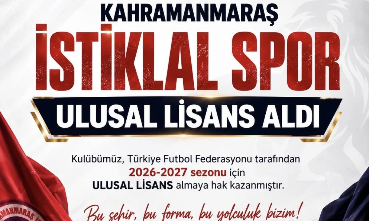 Akedaş Kahramanmaraş İstiklal Spor, Ulusal Kul&uuml;p Lisansı Aldı