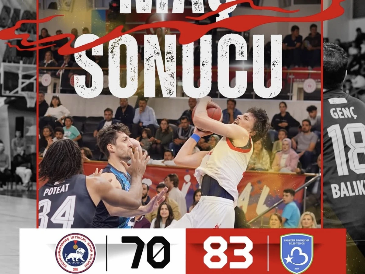 Balıkesir BŞB, Kahramanmaraş’ta Galip: 70–83