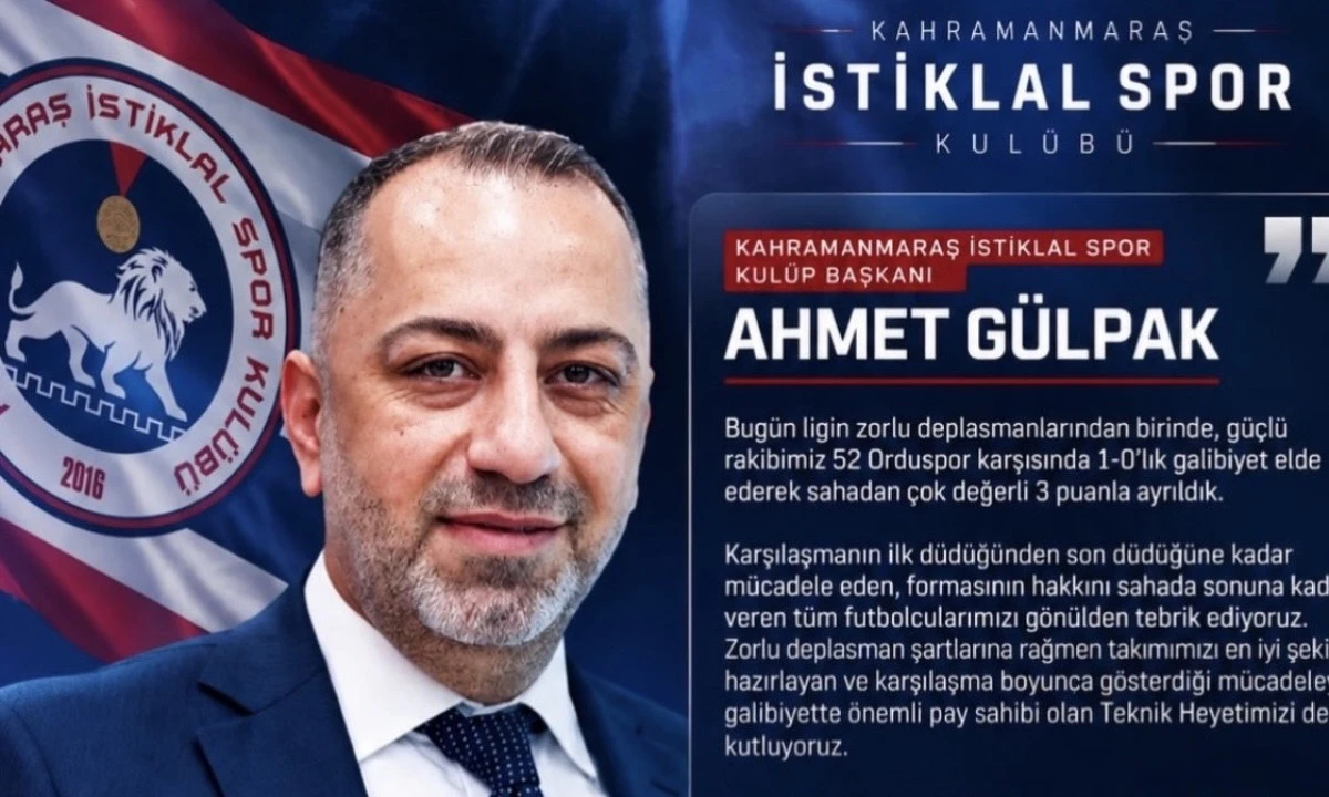 Başkan G&uuml;lpak&rsquo;tan Ordu Galibiyeti Sonrası Takıma Tebrik