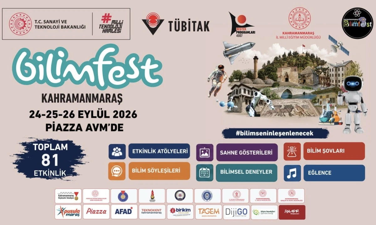 BİLİMFEST Kahramanmaraş Başlıyor
