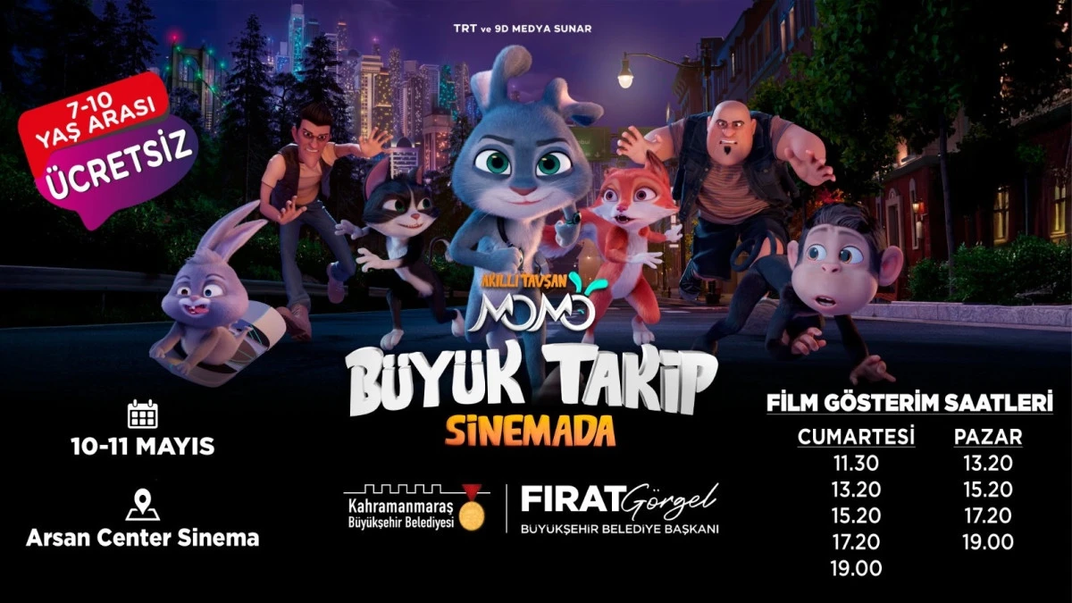Büyükşehir, “Akıllı Tavşan Momo” Filmini Çocuklarla Buluşturuyor