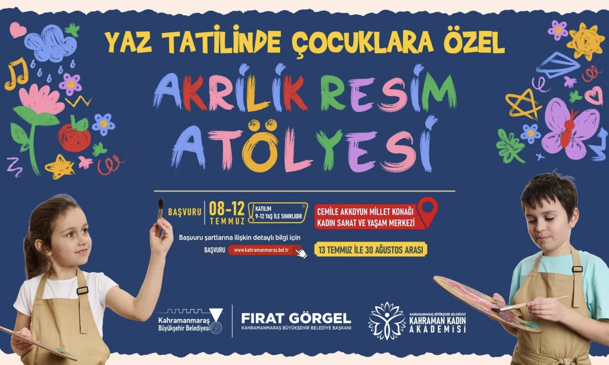 B&uuml;y&uuml;kşehir&rsquo;den &Ccedil;ocuklara Yaz Hediyesi;Akrilik Resim At&ouml;lyesi Başlıyor