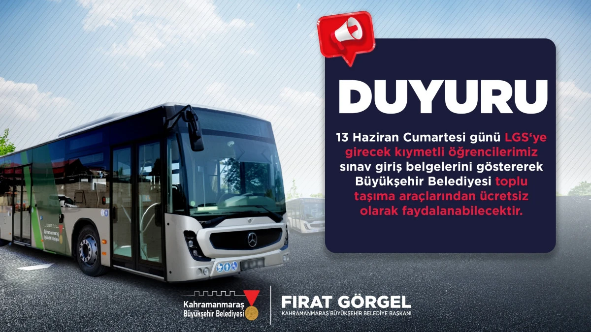 B&uuml;y&uuml;kşehir&rsquo;den LGS G&uuml;n&uuml; &Ouml;ğrenci ve Velilere Tam Destek