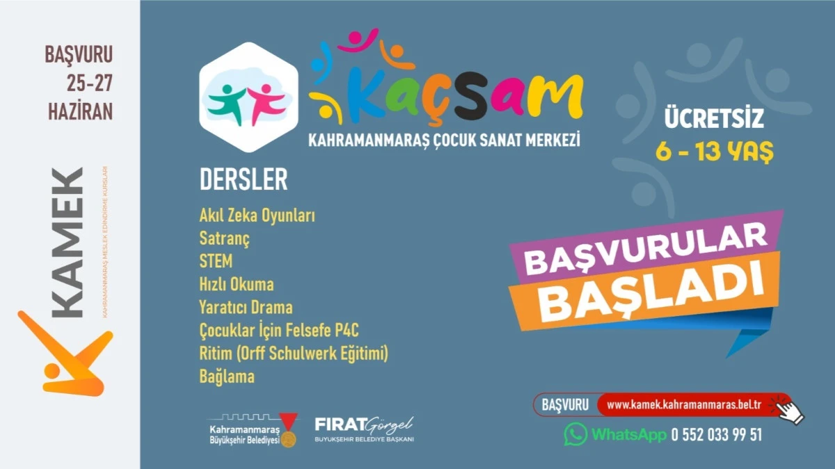 Büyükşehir’den Miniklere Büyük Sürpriz: KAÇSAM Yaz Kursları Başlıyor