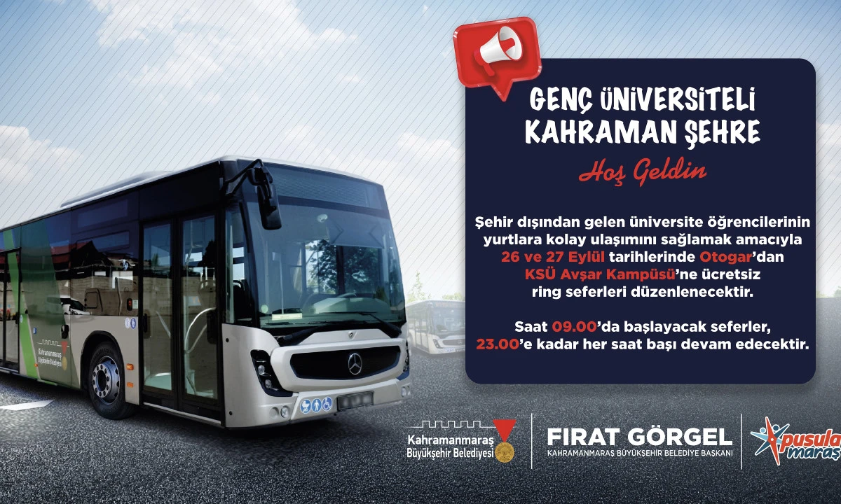B&uuml;y&uuml;kşehir&rsquo;den Şehre Yeni Gelen &Uuml;niversiteliler İ&ccedil;in Otogardan &Uuml;cretsiz Ring Desteği