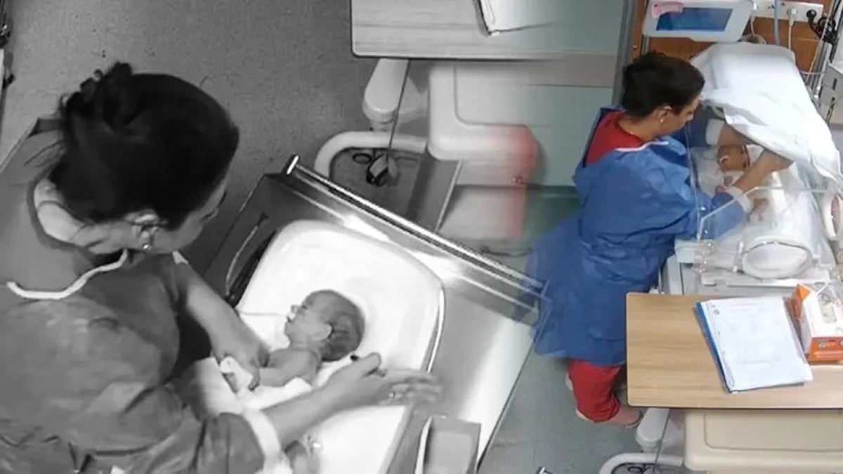 Cani hemşireden yeni g&ouml;r&uuml;nt&uuml;. Başka bebeğe de tokat atmış