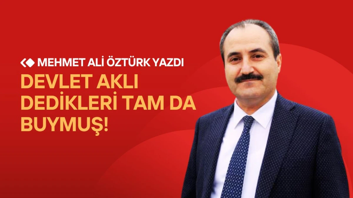 DEVLET AKLI DEDİKLERİ TAM DA BUYMUŞ