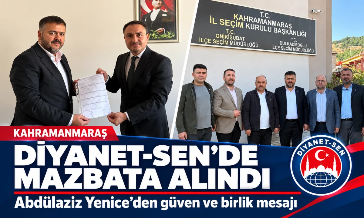 Diyanet-Sen&rsquo;de mazbata alındı: Yenice&rsquo;den g&uuml;ven ve birlik mesajı