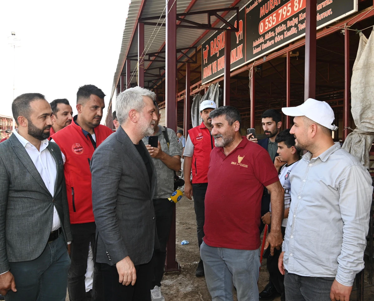 Fırat Görgel Canlı Hayvan Pazarı’nda: “Tüm Ekiplerimiz Bayramda Sahada”