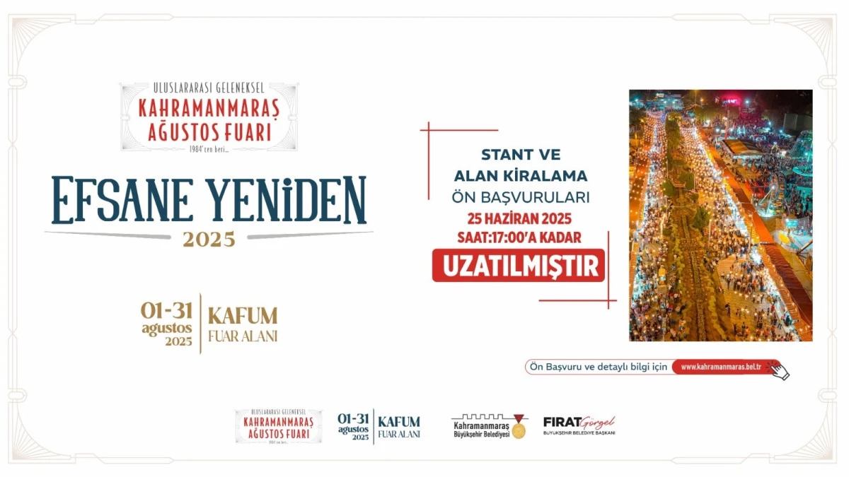 Geleneksel Ağustos Fuarı Esnaf Başvuruları 25 Haziran Akşamına Kadar Uzatıldı