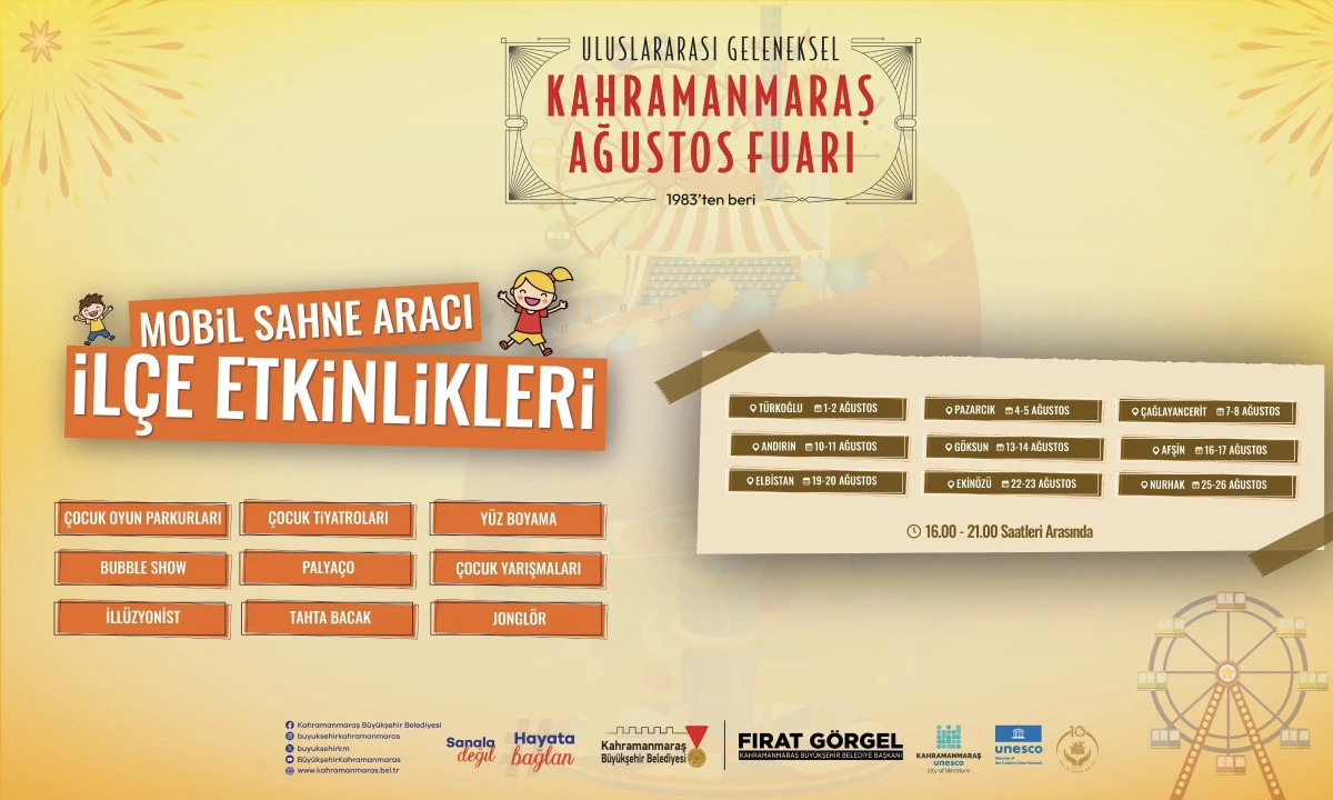 Geleneksel Ağustos Fuarı&rsquo;nın &Ccedil;ocuk Etkinlikleri İl&ccedil;elere Taşınıyor