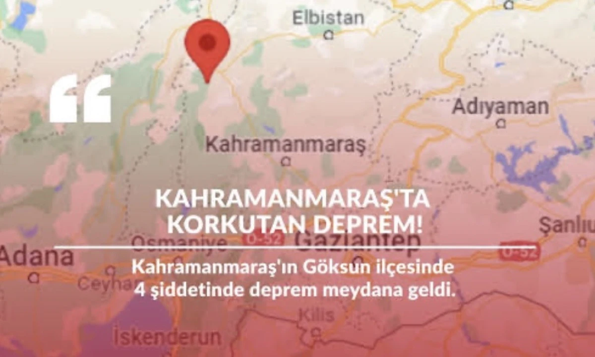 G&ouml;ksun&rsquo;da 4.2 B&uuml;y&uuml;kl&uuml;ğ&uuml;nde Deprem: Vali &Uuml;nl&uuml;er&rsquo;den A&ccedil;ıklama