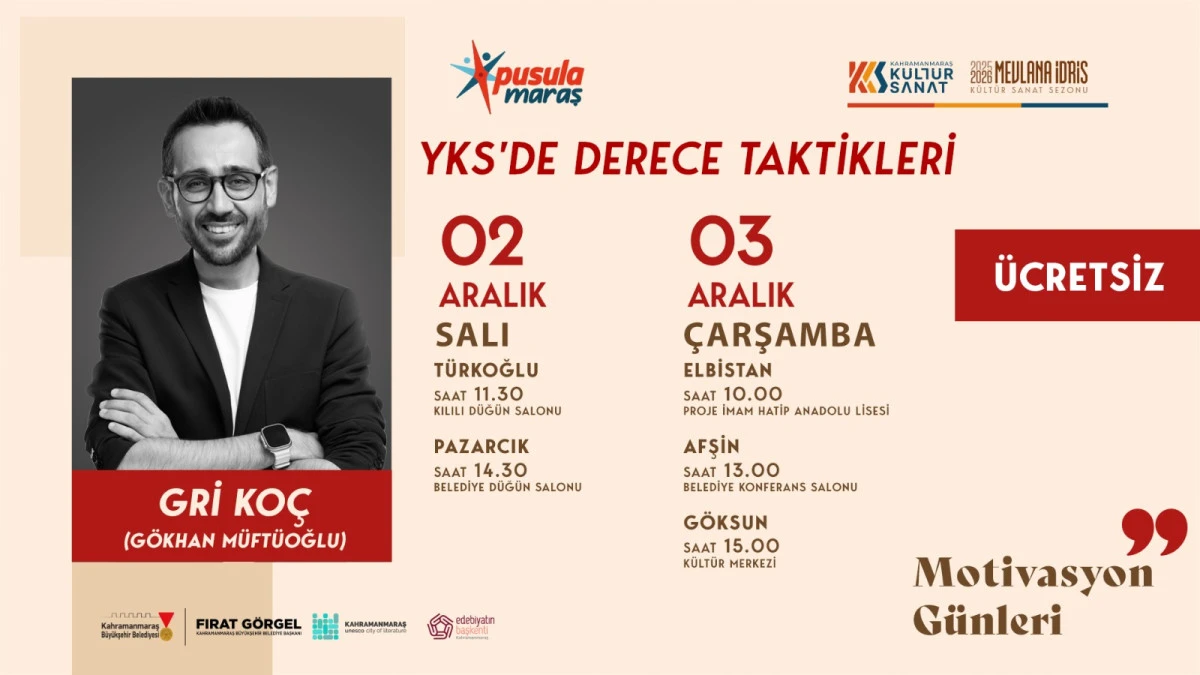 Gri Koç, Kahramanmaraş’ta Üniversite Adaylarıyla Buluşacak