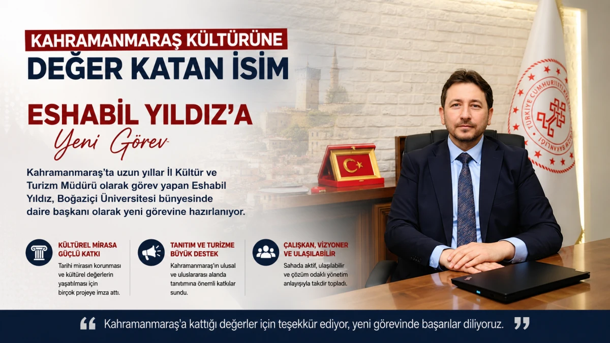 Kahramanmaraş K&uuml;lt&uuml;r&uuml;ne Değer Katan İsim: Eshabil Yıldız&rsquo;a Yeni G&ouml;rev