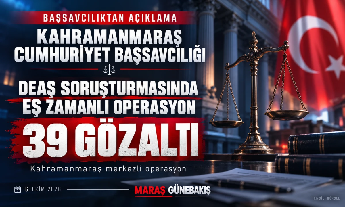 Kahramanmaraş Merkezli DEAŞ Operasyonu: 39 Ş&uuml;pheli G&ouml;zaltına Alındı