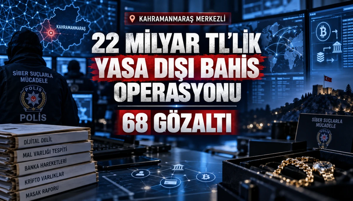 Kahramanmaraş Merkezli İki Dev Yasa Dışı Bahis Operasyonu: 68 G&ouml;zaltı