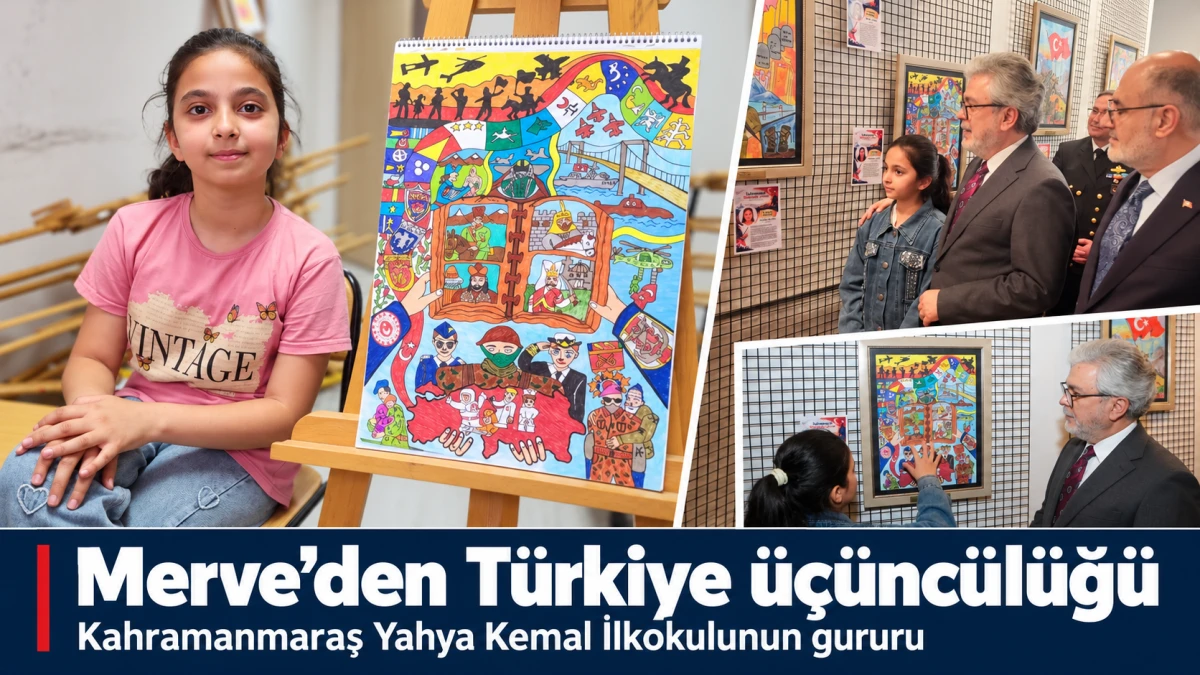Kahramanmaraş&rsquo;ın gururu Merve Kurt: Yahya Kemal İlkokulundan T&uuml;rkiye &uuml;&ccedil;&uuml;nc&uuml;l&uuml;ğ&uuml;
