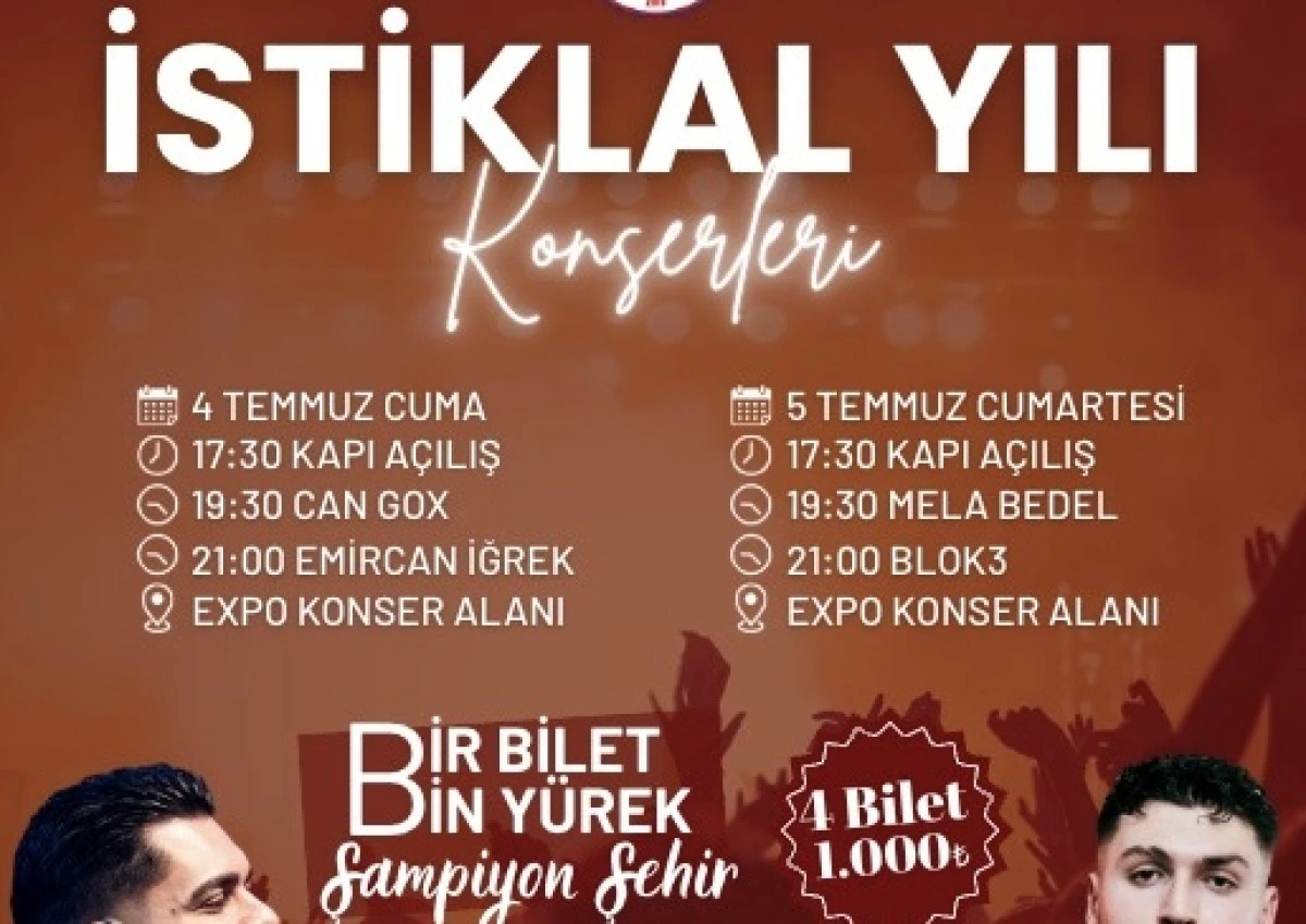 Kahramanmaraş’ta çifte şampiyonluk sevinci konserlerle taçlanıyor