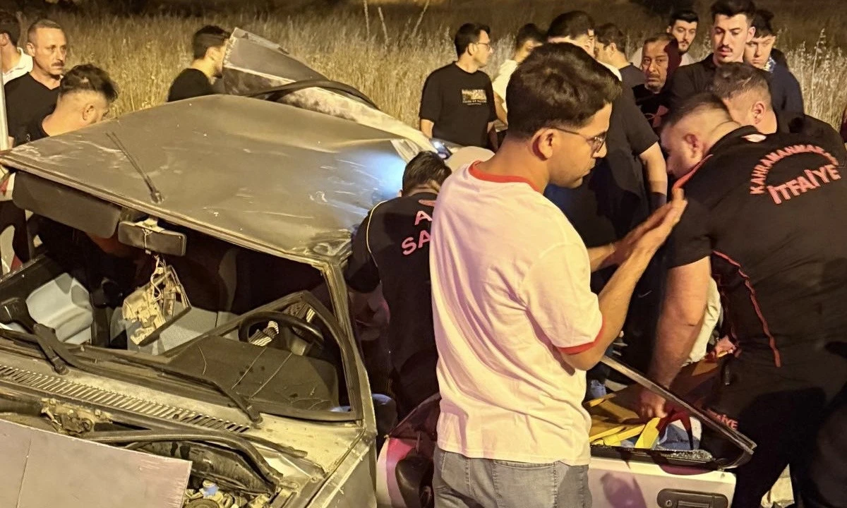 Kahramanmaraş&rsquo;ta Feci Kaza: Takla Atan Otomobilde 2 Kişi Yaralandı