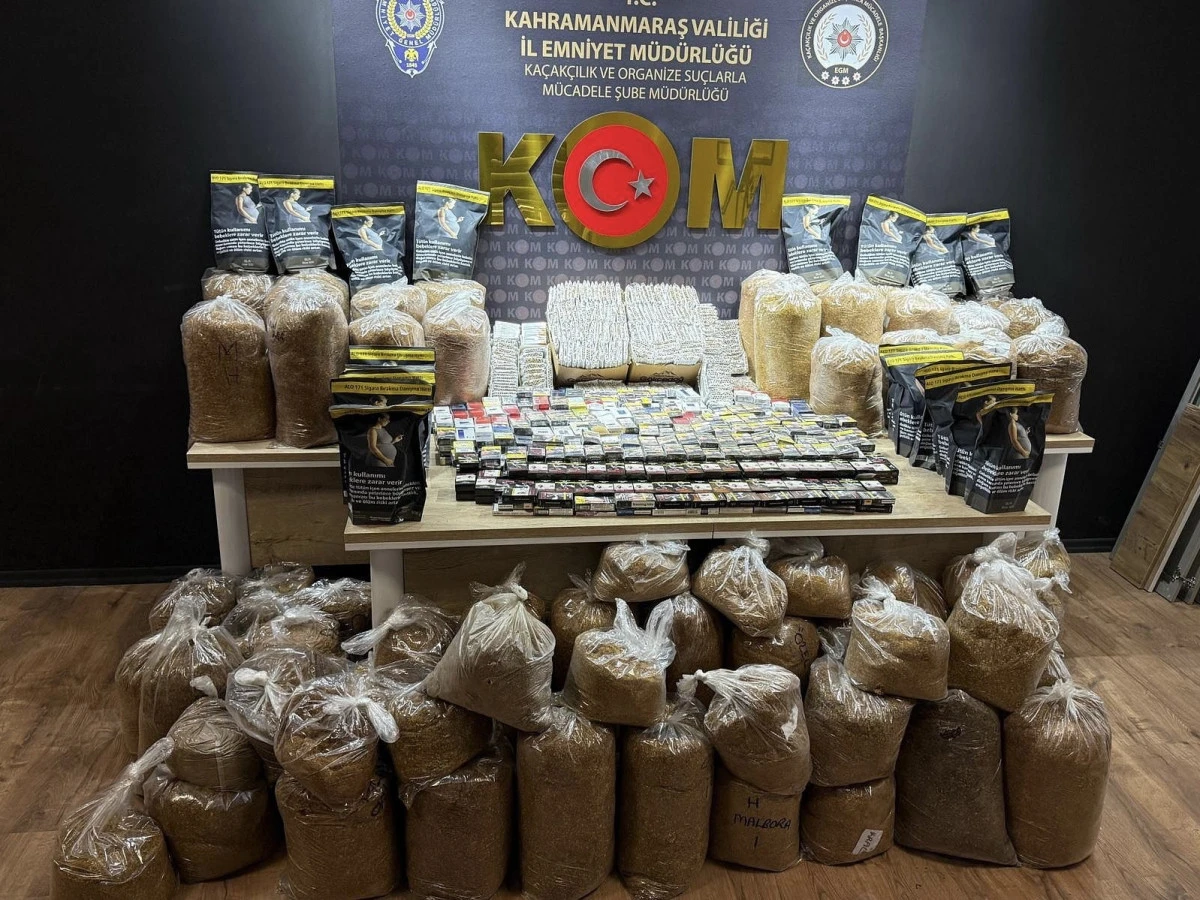 Kahramanmaraş’ta Kaçak Sigara ve Tütün Operasyonu