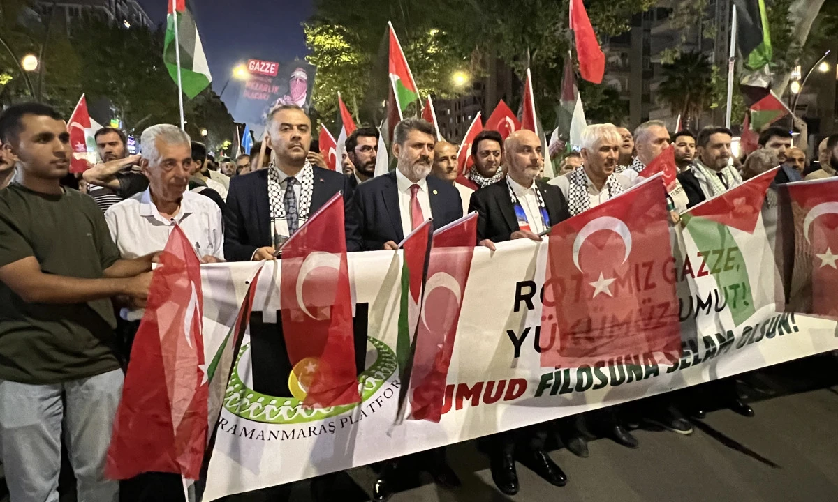 Kahramanmaraş’ta “Sumud Filosu”na Destek Yürüyüşü