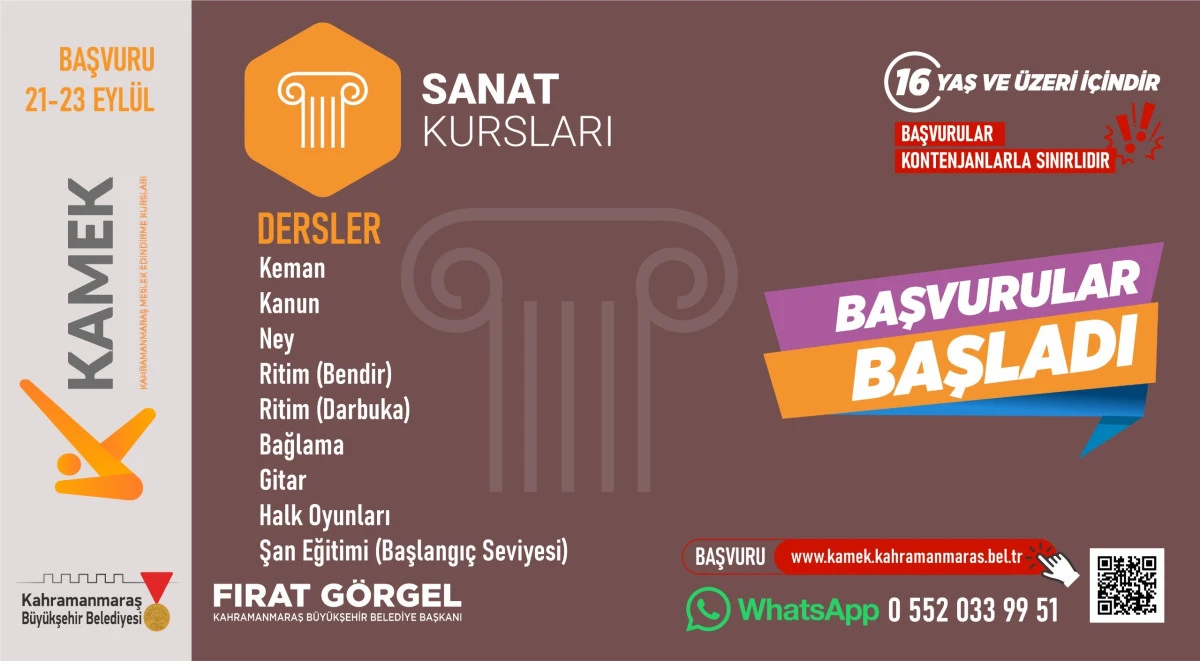 KAMEK&rsquo;te G&uuml;z D&ouml;nemi Kurslarına Başvurular Başladı