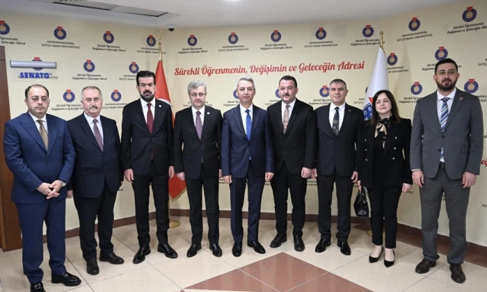 MHP Kahramanmaraş İl Başkanı Mansur Metehan&rsquo;dan KS&Uuml; Rekt&ouml;r&uuml; Okumuş&rsquo;a ziyaret