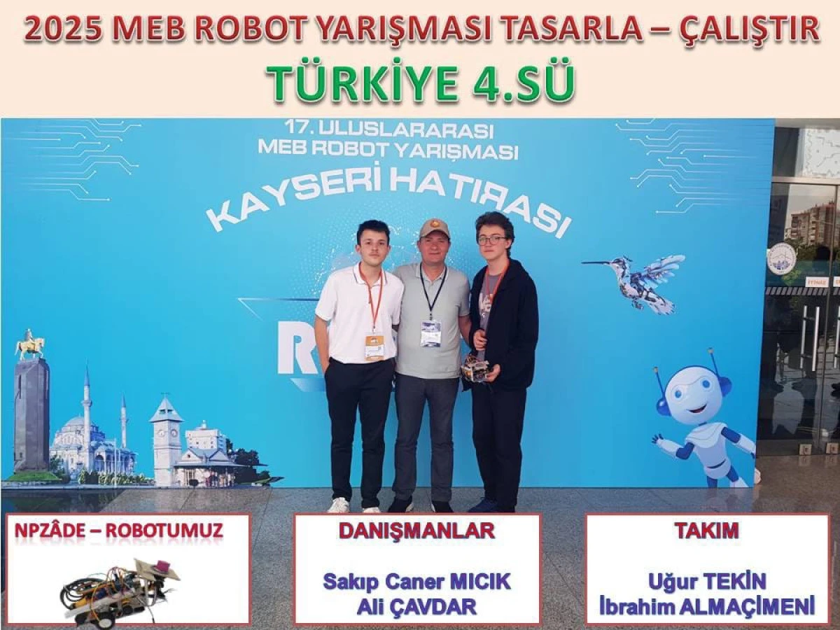 Nuri Pakdil BİLSEM, MEB Robot Yarışması’nda Türkiye Dördüncüsü Oldu