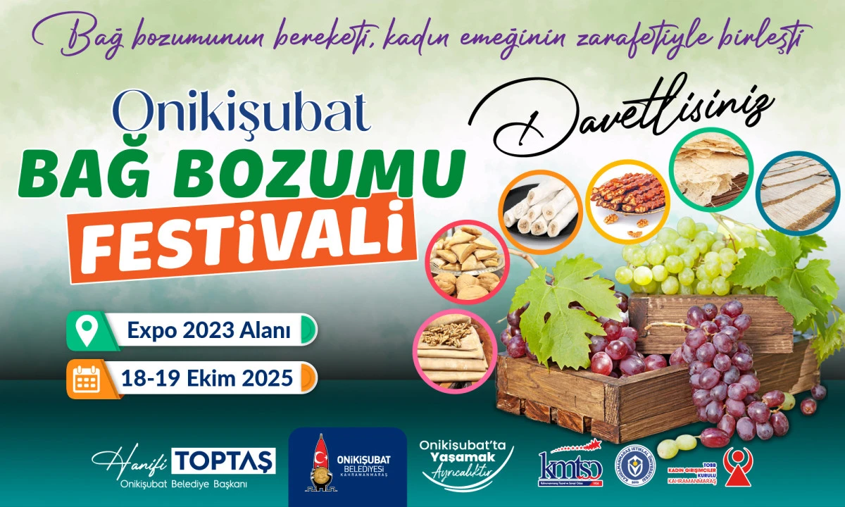 Onikişubat Belediyesi’nden Geleneksel Bağ Bozumu Festivali 