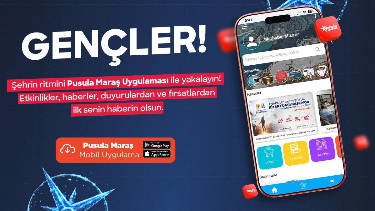 Pusula Maraş Gençlerle Büyüyor; 113 Bini Aşkın Genç Uygulamayı Kullanıyor