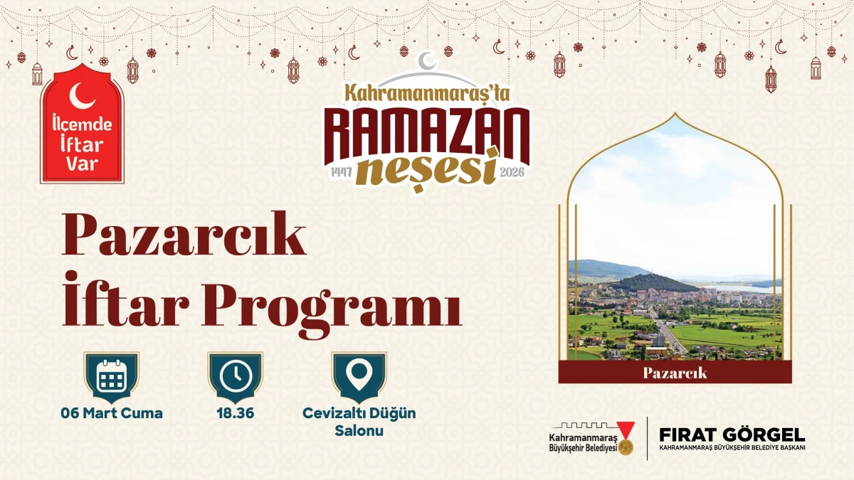 Ramazan&rsquo;ın Bereketi Pazarcık&rsquo;ta Kurulacak İftar Sofrasında Paylaşılacak
