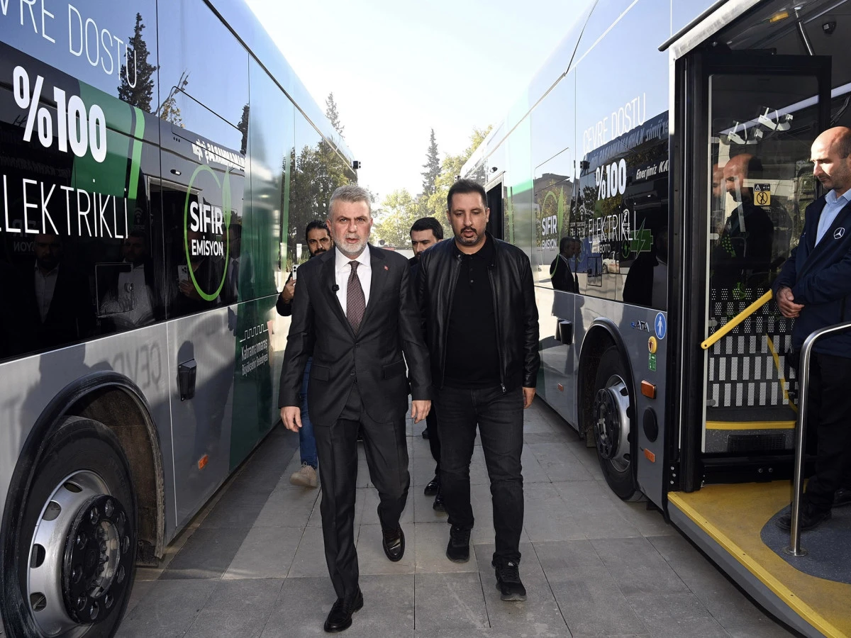 Şehrin İlk Elektrikli Otobüsleri Hayırlı Olsun