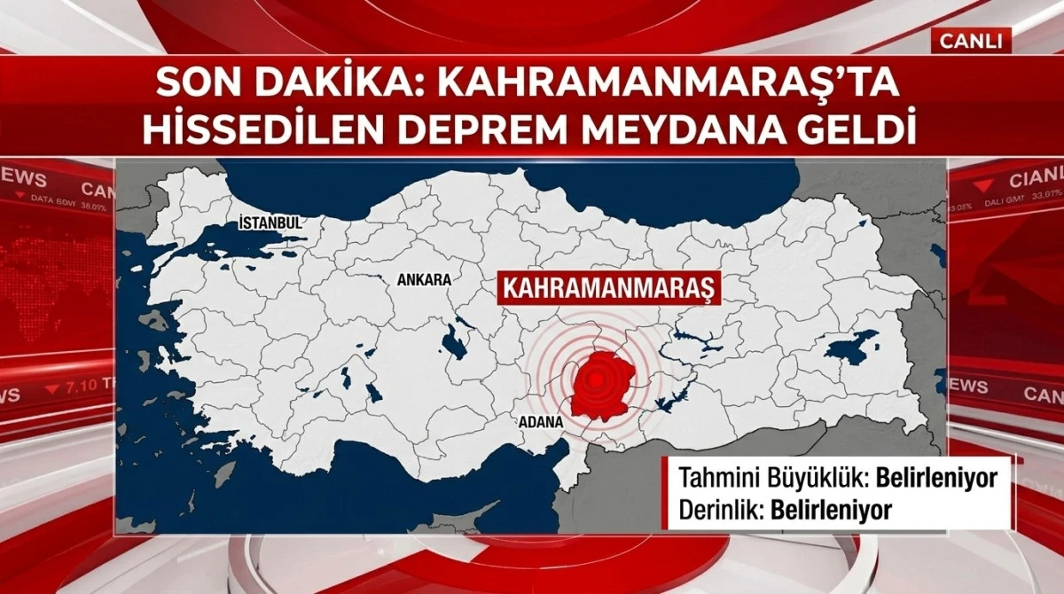 Son dakika: Kahramanmaraş'ta hissedilen deprem meydana geldi