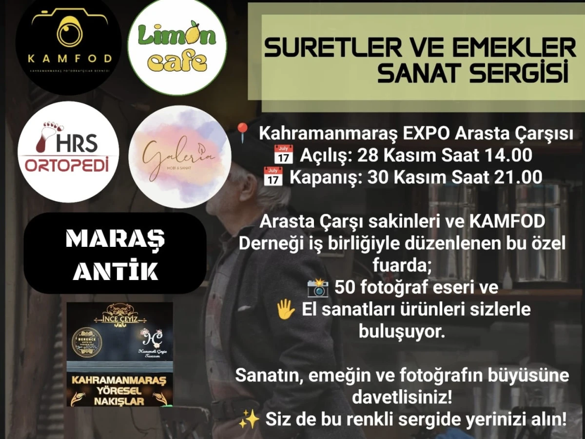 “Sûretler ve Emekler” Sanat Sergisi, Kahramanmaraş’ta Sanatseverlerle Buluşuyor