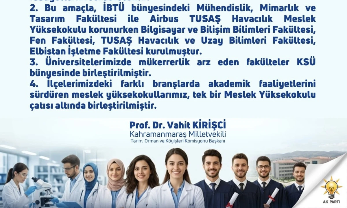 TBMM&rsquo;de Kabul Edildi: Kahramanmaraş &Uuml;niversitelerinde Yeni D&ouml;nem Başlıyor