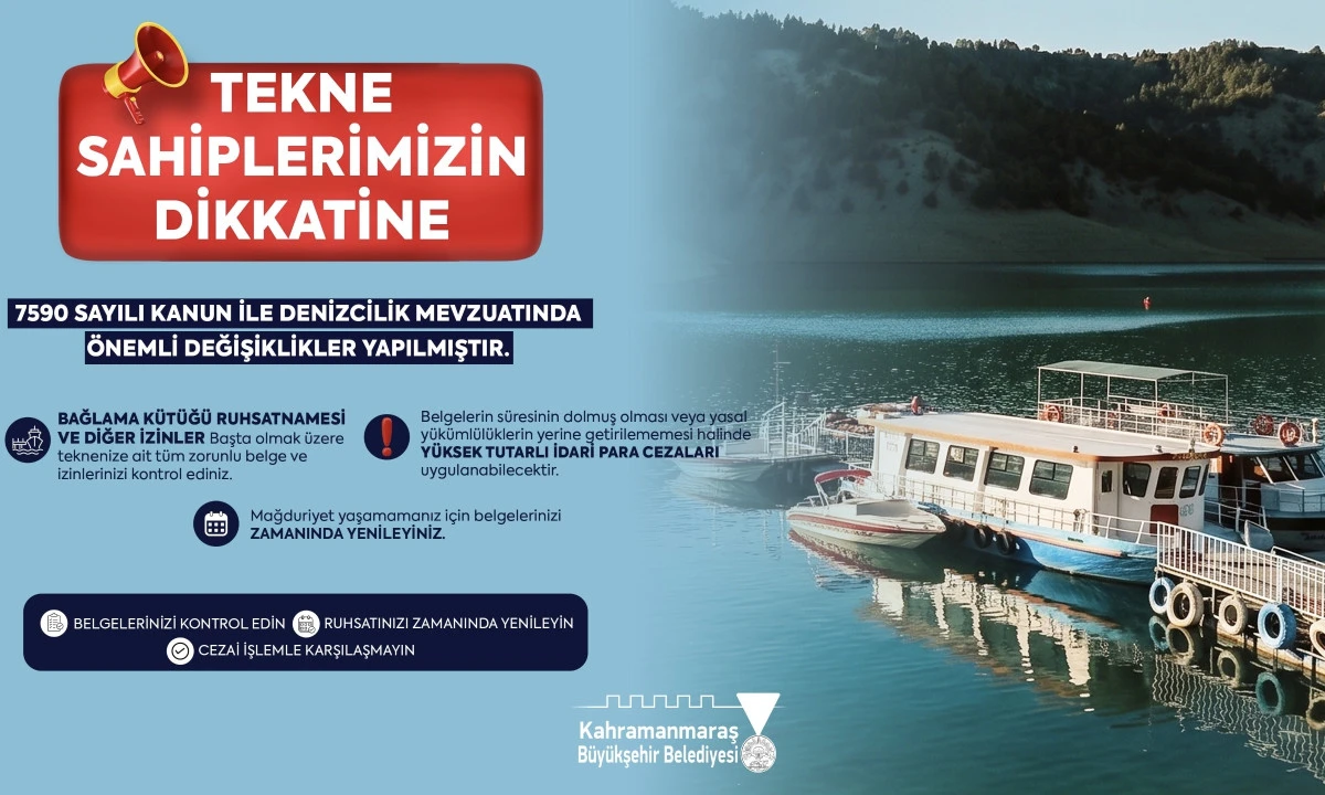 Tekne Sahiplerine B&uuml;y&uuml;kşehir&rsquo;den Kritik Uyarı; Belgelerinizi Kontrol Edin!
