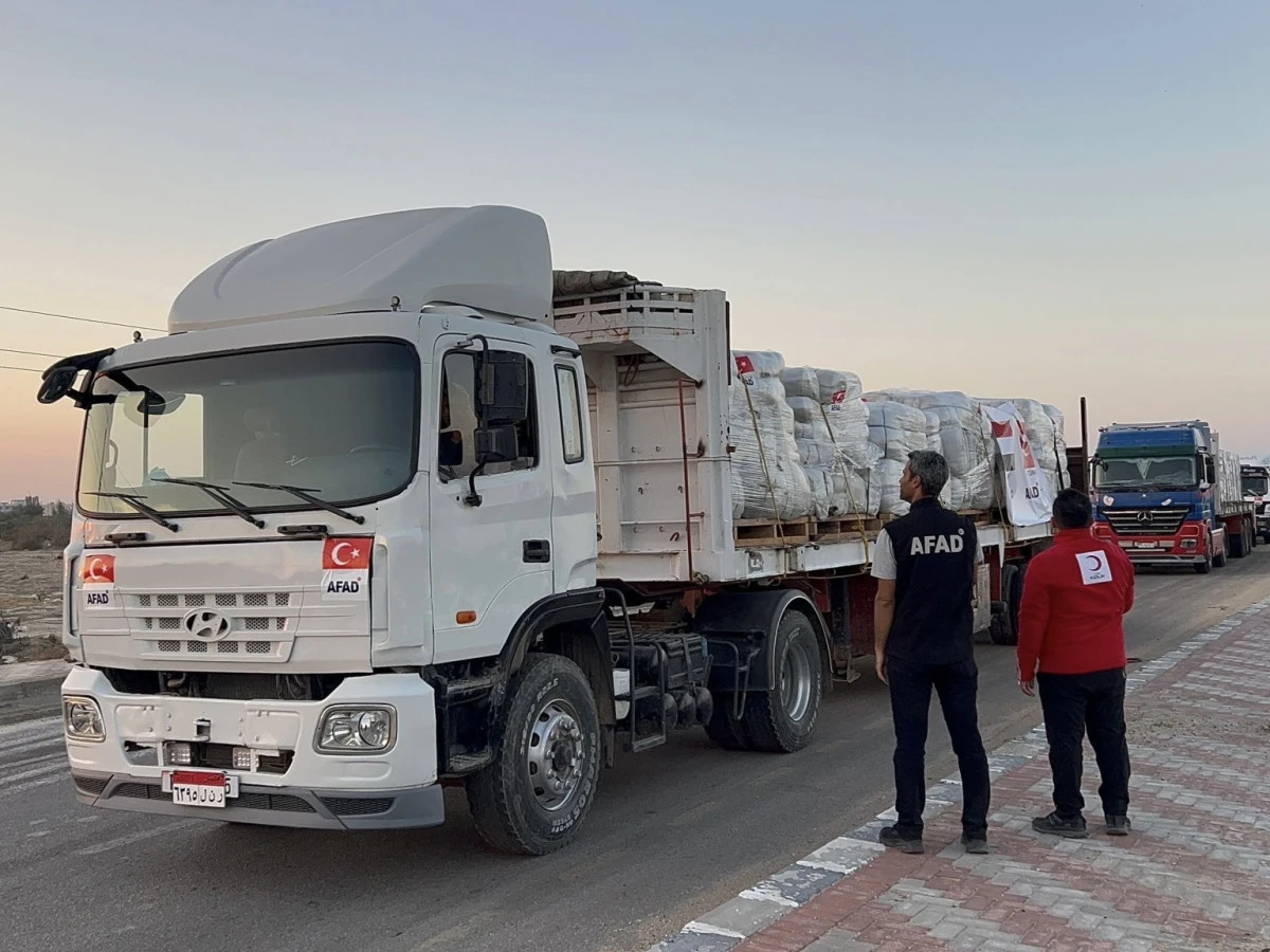 Türkiye’den Gazze’ye 101 Bin Ton İnsani Yardım: AFAD Koordinasyonunda Yardımlar Sürüyor