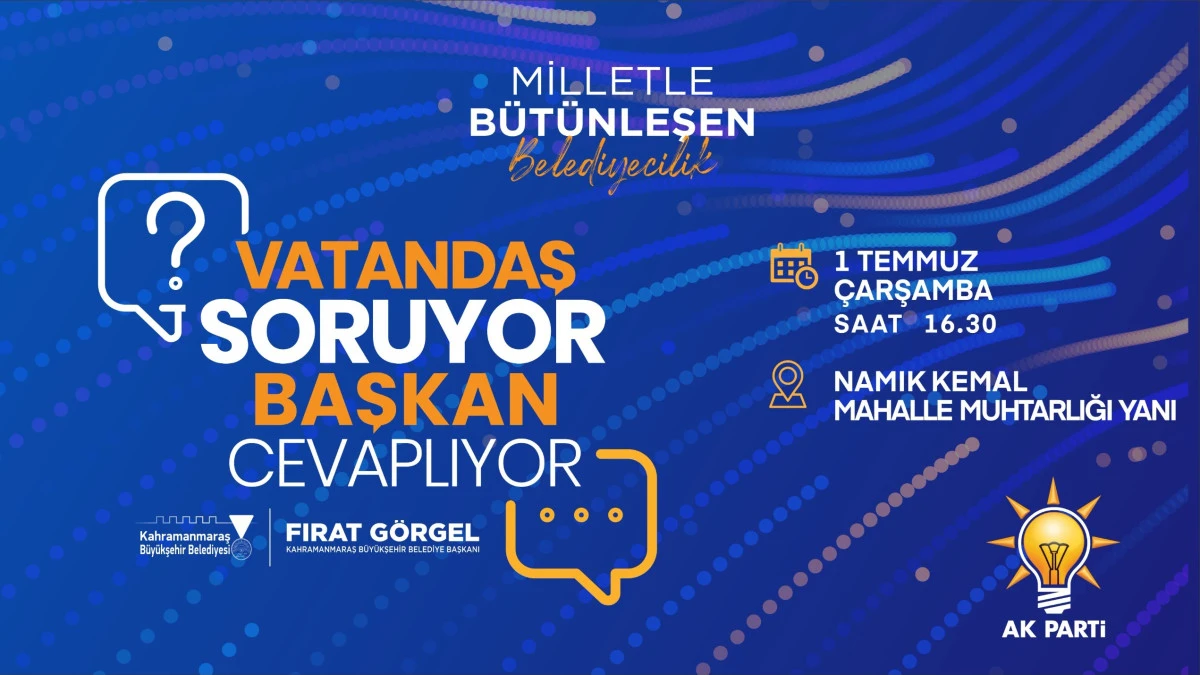 Vatandaşlar Soruyor Başkan G&ouml;rgel Cevaplıyor