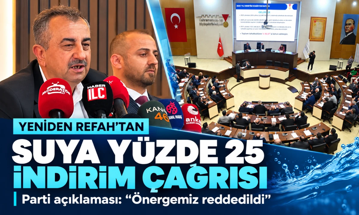 Yeniden Refah&rsquo;tan su faturalarına y&uuml;zde 25 indirim &ccedil;ağrısı: &ldquo;&Ouml;nergemiz reddedildi&rdquo;