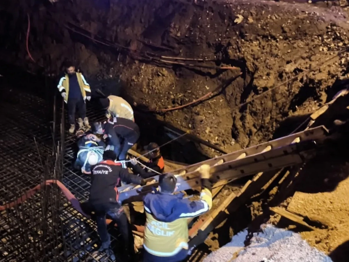 Yolda Yürürken İnşaat Alanına Düştü, Yaralandı